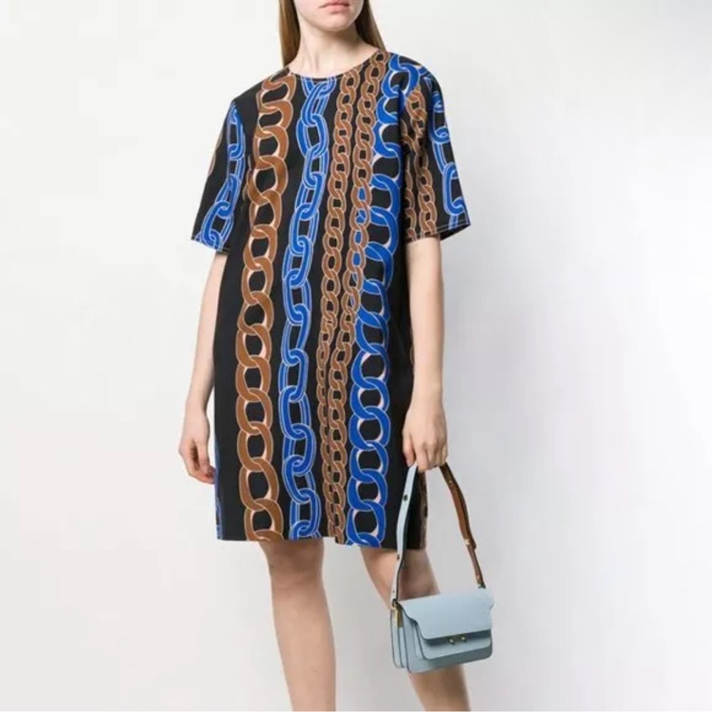 MARNI Chain Print Midi‎ Dress